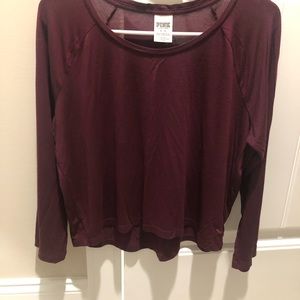 Victoria’s Secret PINK baggy crop/high low top